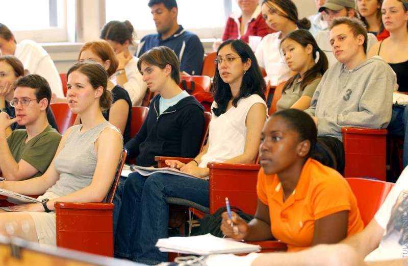 Student in class