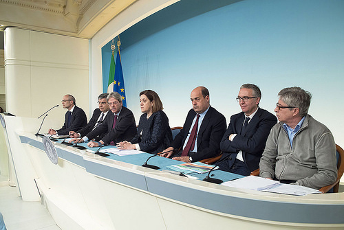 Conferenza stampa della riunione sul Terremoto