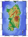 Sardegna, Mappa topografica - Foto di Zamonin