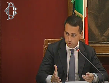 Il Ministro Di Maio durante l'audizione sul Recovery fund