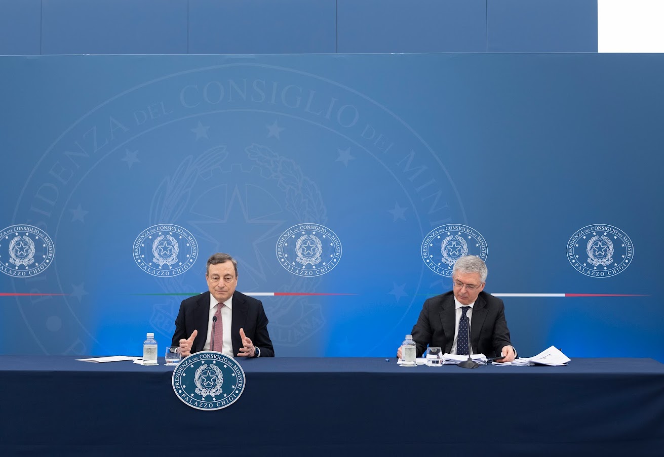 Draghi e Franco - Consiglio dei Ministri - Photo credit: Palazzo Chigi