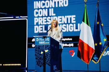 Meloni al Meeting di Rimini 2025 - Photo credit: Palazzo Chigi