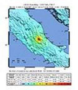 L'Aquila, Area sismica - immagine di USGS