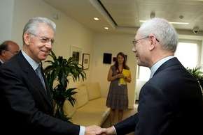 Monti e Van Rompuy - fonte Consilium