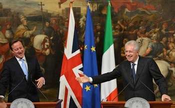 Cameron e Monti - fonte: Governo